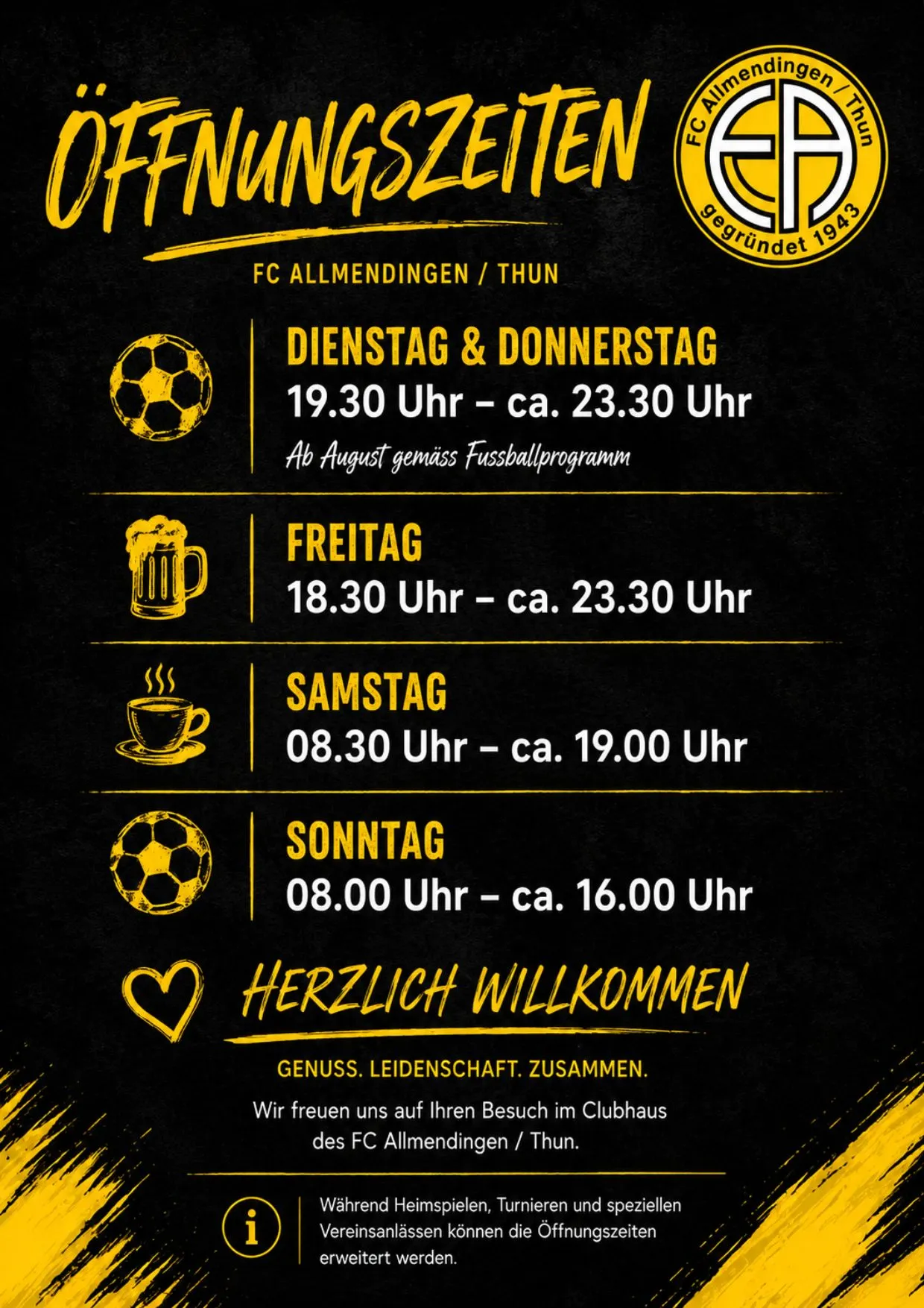 ÖFFNUNGSZEITEN BEIZLI